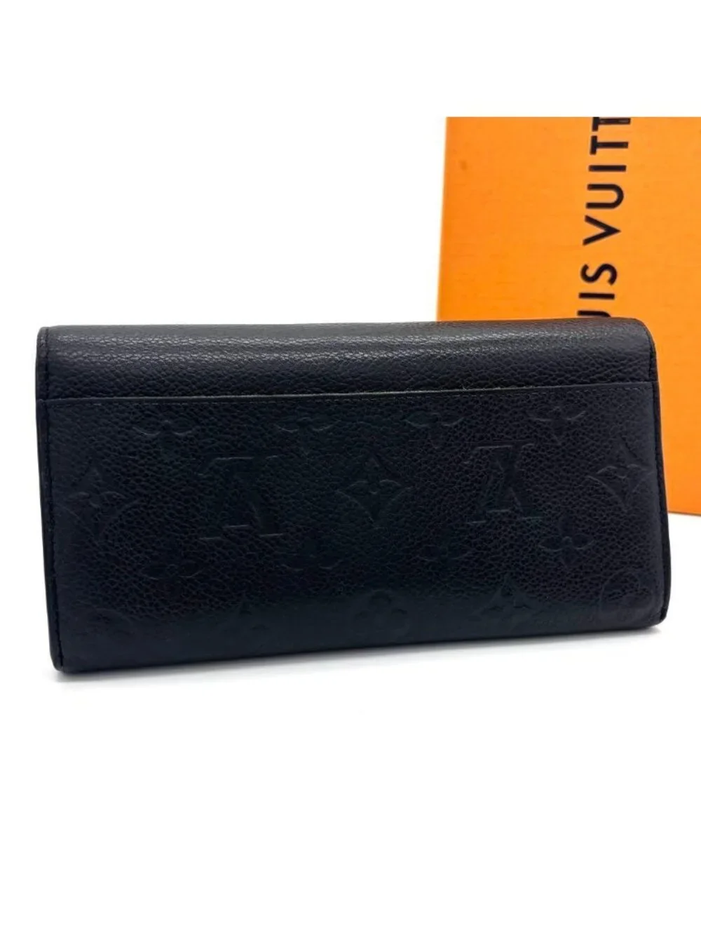 Louis Vuitton Monogram Empreinte Portefeuille Sarah Noir Black Wallet